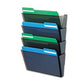 deflecto Docupocket Stackable Four-pocket Wall File 4 Sections Letter Size 13 X 4 Smoke - Office - deflecto®