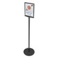 deflecto Double-sided Magnetic Sign Display 8.5 X 11 Insert 56 Tall Clear/black - Office - deflecto®