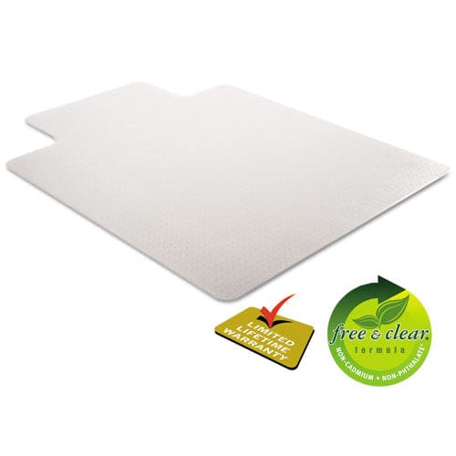 deflecto Duramat Moderate Use Chair Mat For Low Pile Carpet 45 X 53 Wide Lipped Clear - Furniture - deflecto®