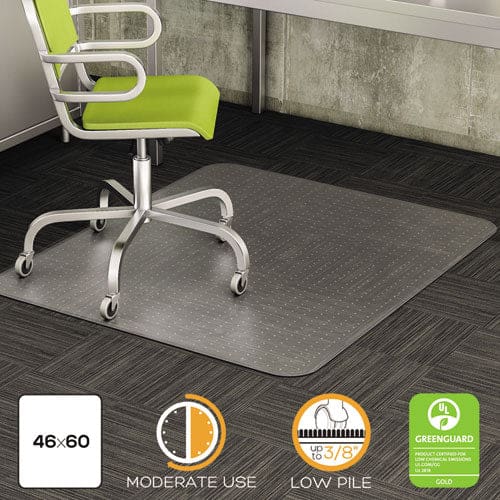 deflecto Duramat Moderate Use Chair Mat Low Pile Carpet Flat 46 X 60 Rectangle Clear - Furniture - deflecto®