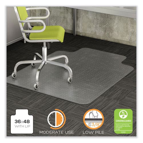 deflecto Duramat Moderate Use Chair Mat Low Pile Carpet Roll 36 X 48 Lipped Clear - Furniture - deflecto®