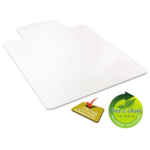 deflecto Economat Occasional Use Chair Mat For Low Pile Carpet 45 X 53 Wide Lipped Clear - Furniture - deflecto®