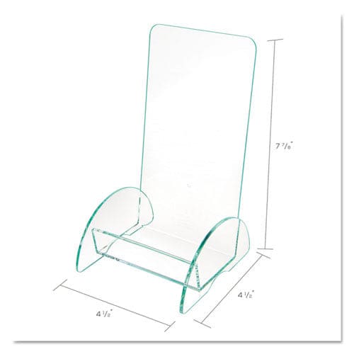 deflecto Euro-style Docuholder Leaflet Size 4.5w X 4.5d X 7.88h Green Tinted - Office - deflecto®