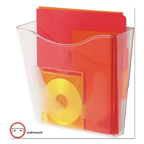 deflecto Euro-style Docupocket Portrait Wall File A4/legal/letter/magazine/portfolio Size 10.25 X 4 X 10 Clear - Office - deflecto®