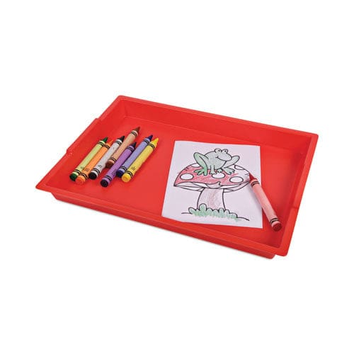 deflecto Little Artist Antimicrobial Finger Paint Tray 16 X 1.8 X 12 Red - School Supplies - deflecto®