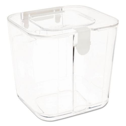 deflecto Stackable Caddy Organizer With S M And L Containers Plastic 10.5 X 14 X 6.5 White Caddy/clear Containers - School Supplies -