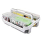 deflecto Stackable Caddy Organizer With S M And L Containers Plastic 10.5 X 14 X 6.5 White Caddy/clear Containers - School Supplies -