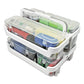 deflecto Stackable Caddy Organizer With S M And L Containers Plastic 10.5 X 14 X 6.5 White Caddy/clear Containers - School Supplies -