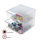 deflecto Stackable Cube Organizer 2 Compartments 2 Drawers Plastic 6 X 7.2 X 6 Clear - School Supplies - deflecto®