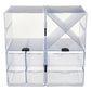 deflecto Stackable Cube Organizer 4 Compartments 4 Drawers Plastic 6 X 7.2 X 6 Clear - School Supplies - deflecto®