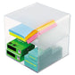 deflecto Stackable Cube Organizer X Divider 4 Compartments Plastic 6 X 7.2 X 6 Clear - School Supplies - deflecto®