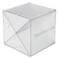 deflecto Stackable Cube Organizer X Divider 4 Compartments Plastic 6 X 7.2 X 6 Clear - School Supplies - deflecto®