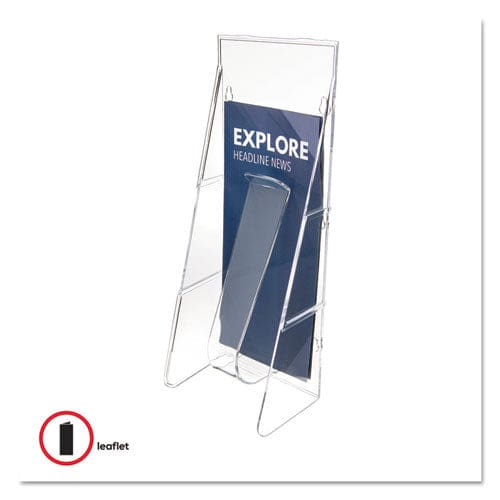 deflecto Stand-tall Wall-mount Literature Rack Leaflet 4.56w X 3.25d X 11.88h Clear - Office - deflecto®