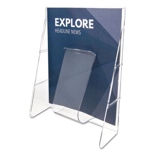 deflecto Stand-tall Wall-mount Literature Rack Leaflet 4.56w X 3.25d X 11.88h Clear - Office - deflecto®