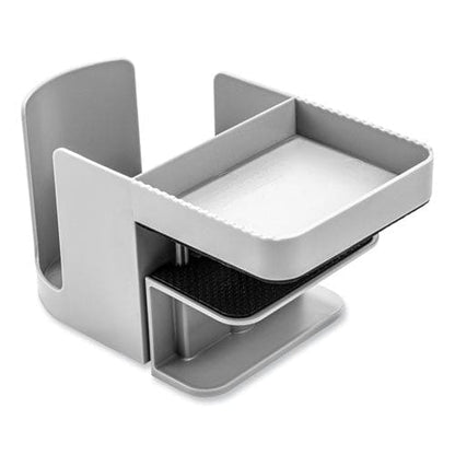 deflecto Standing Desk Cup Holder Organizer Two Sections 3.94 X 7.04 X 3.54 Gray - Office - deflecto®