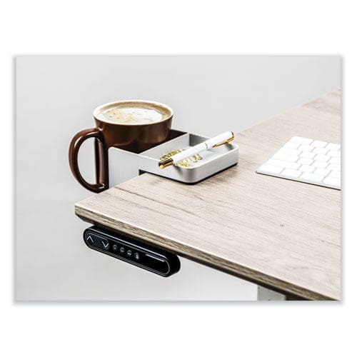 deflecto Standing Desk Cup Holder Organizer Two Sections 3.94 X 7.04 X 3.54 Gray - Office - deflecto®