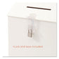 deflecto Suggestion Box Literature Holder With Locking Top 13.75 X 3.63 X 13.94 Plastic White - Office - deflecto®