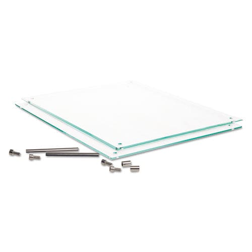 deflecto Superior Image Beveled Edge Sign Holder Letter Insert Clear/green-tinted Edges - Office - deflecto®