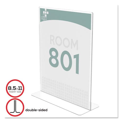 deflecto Superior Image Double Sided Sign Holder 8.5 X 11 Insert Clear - Office - deflecto®