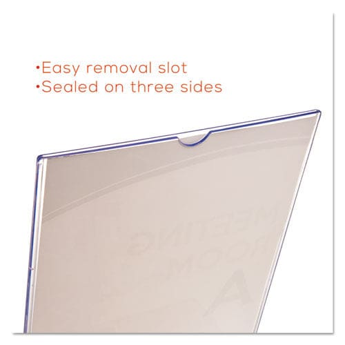 deflecto Superior Image Slanted Sign Holder Portrait 8.5 X 11 Insert Clear - Office - deflecto®