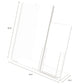 deflecto Superior Image Slanted Sign Holder With Side Pocket 13.5w X 4.25d X 10.88h Clear - Office - deflecto®