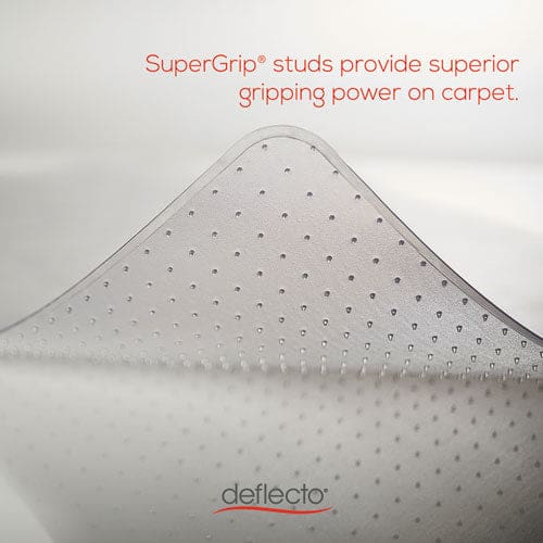 deflecto Supermat Frequent Use Chair Mat For Medium Pile Carpet 45 X 53 Wide Lipped Clear - Furniture - deflecto®