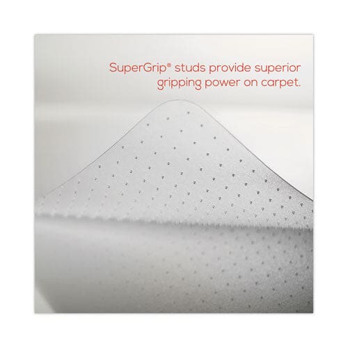 deflecto Supermat Frequent Use Chair Mat Med Pile Carpet Flat 45 X 53 Rectangular Clear - Furniture - deflecto®