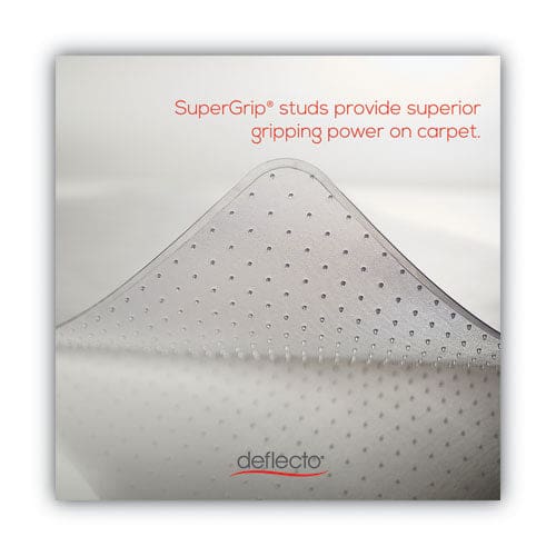 deflecto Supermat Frequent Use Chair Mat Med Pile Carpet Roll 36 X 48 Lipped Clear - Furniture - deflecto®