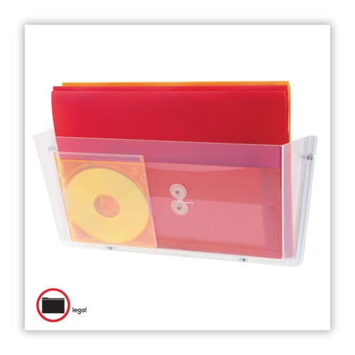 deflecto Unbreakable Docupocket Wall File Legal Size 17.5 X 3 X 6.5 Clear - Office - deflecto®