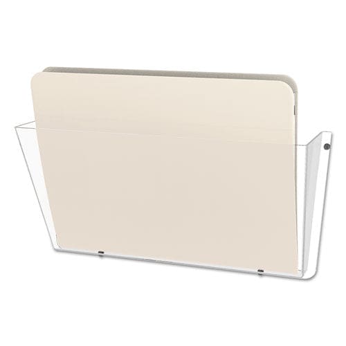 deflecto Unbreakable Docupocket Wall File Letter Size 14.5 X 3 X 6.5 Clear - Office - deflecto®