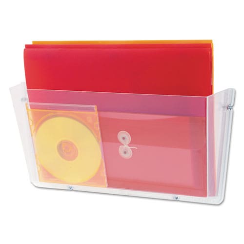 deflecto Unbreakable Docupocket Wall File Letter Size 14.5 X 3 X 6.5 Clear - Office - deflecto®