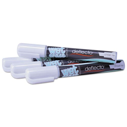 deflecto Wet Erase Markers Medium Chisel Tip White 4/pack - School Supplies - deflecto®