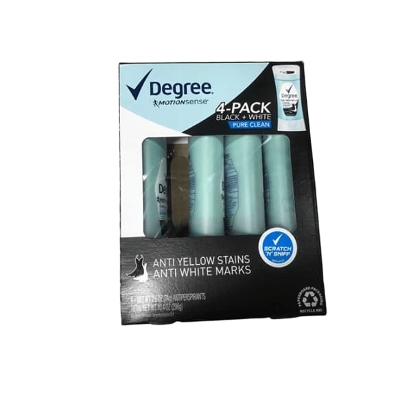 Degree for Women Pure Clean, 4 pk./2.6 oz. - ShelHealth.Com