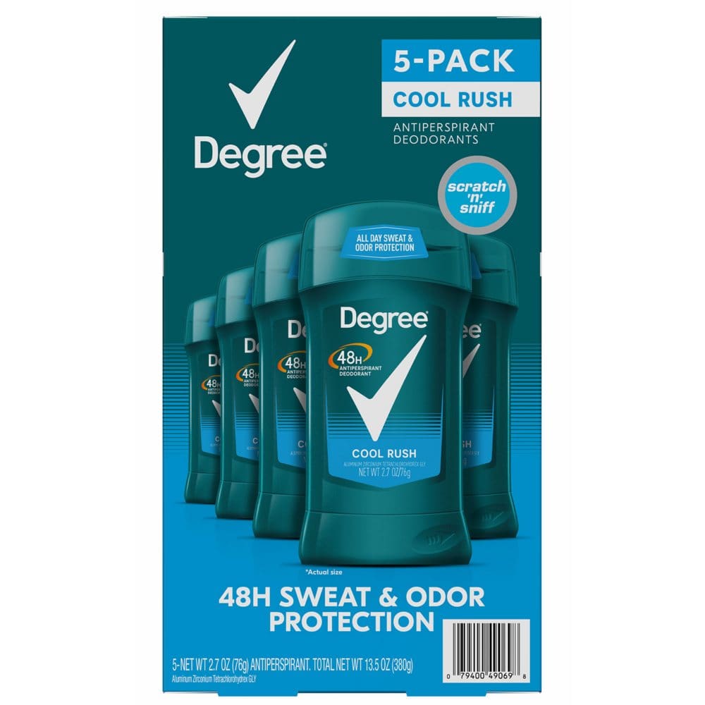 Degree Men Dry Protection Antiperspirant Cool Rush (2.7 oz. 5 pk.) - Deodorants & Antiperspirants - Degree Men