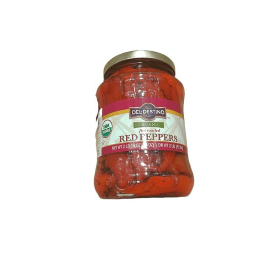 Del Destino Organic Fire Roasted Red Peppers, 46oz - ShelHealth.Com