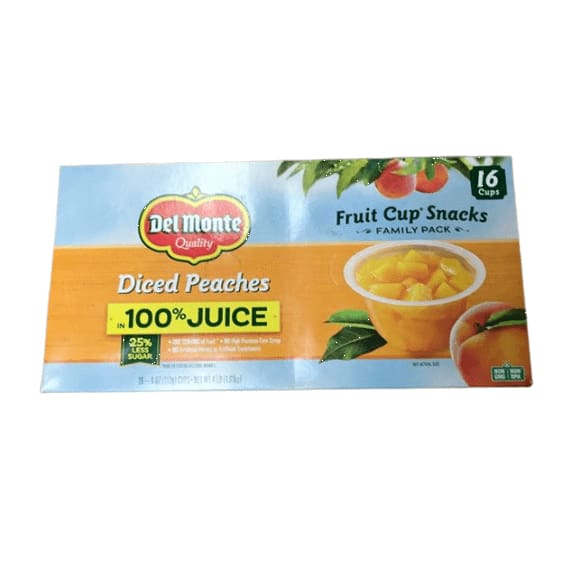 Del Monte Diced Peaches 16pk - 4oz - ShelHealth.Com