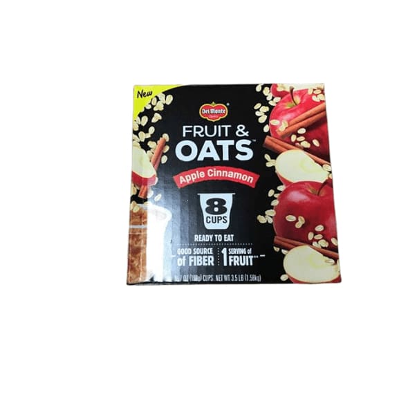 Del Monte Fruit & Oat Cup Apple Cinnamon, 7 Ounce (Pack of 8) - ShelHealth.Com