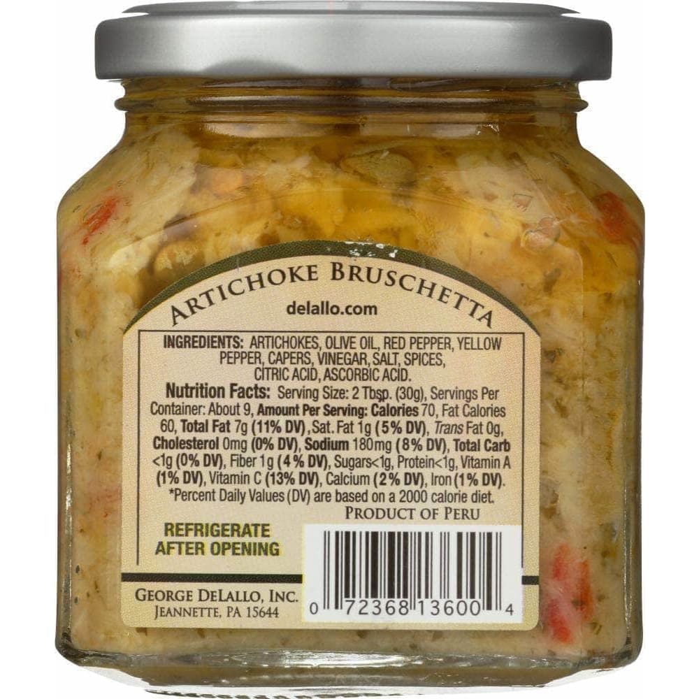 Delallo Delallo Artichoke Bruschetta, 10 oz