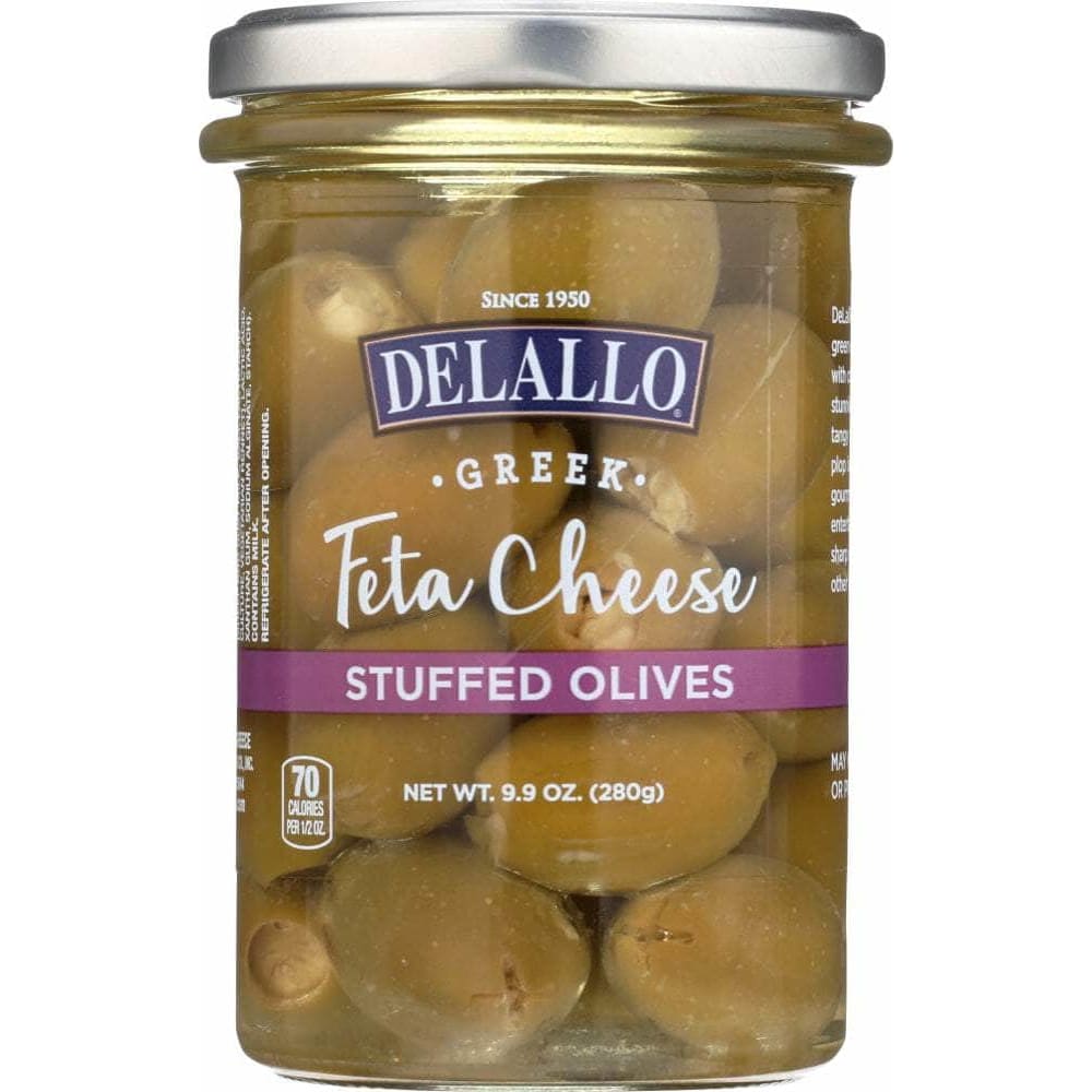 Delallo Delallo Feta Stuffed Green Greek Olives, 9.9 oz