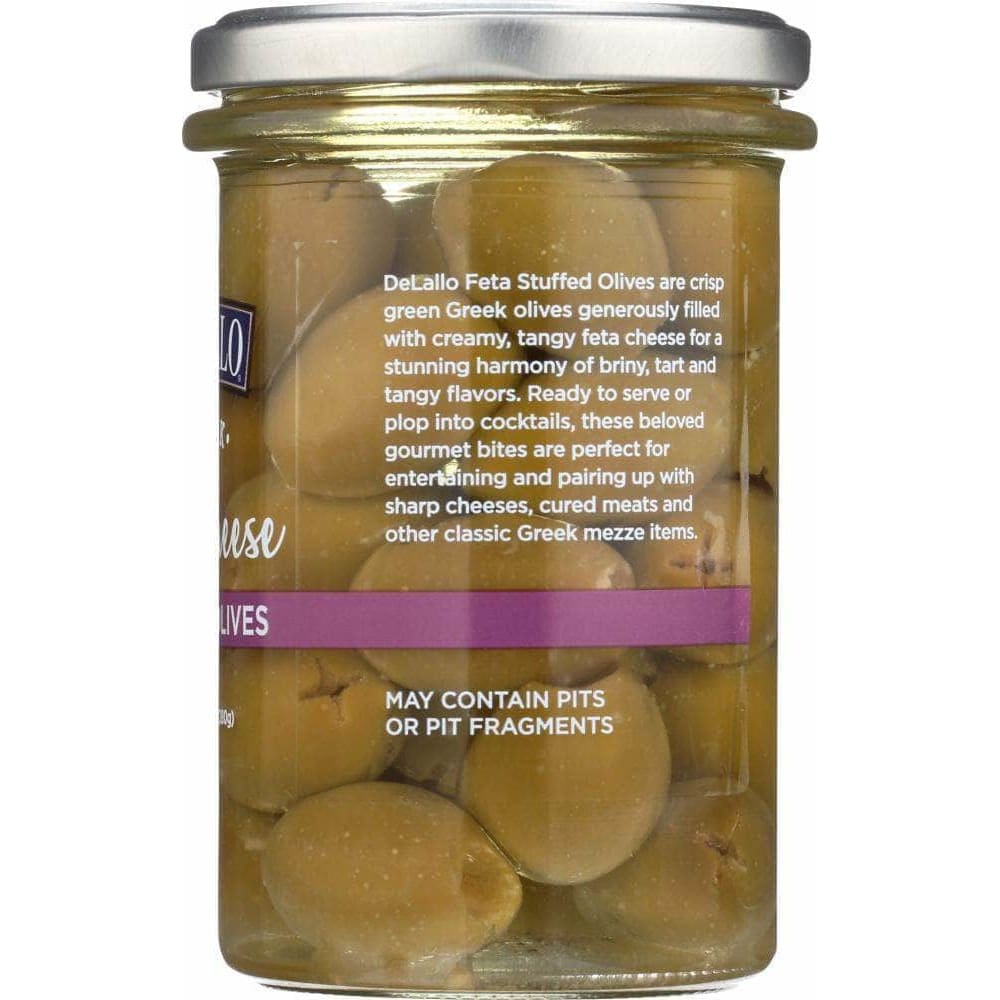 Delallo Delallo Feta Stuffed Green Greek Olives, 9.9 oz