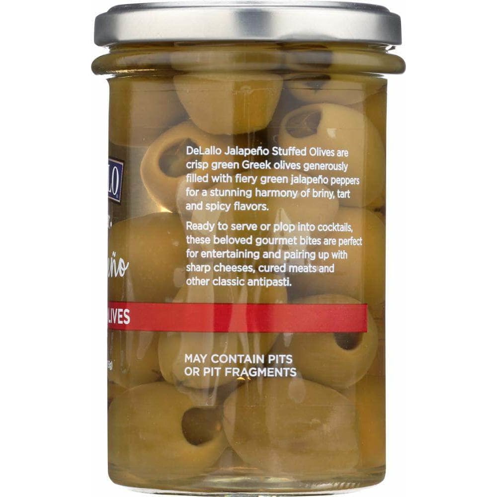 Delallo Delallo Jalapeno Stuffed Green Greek Olives, 5.8 oz