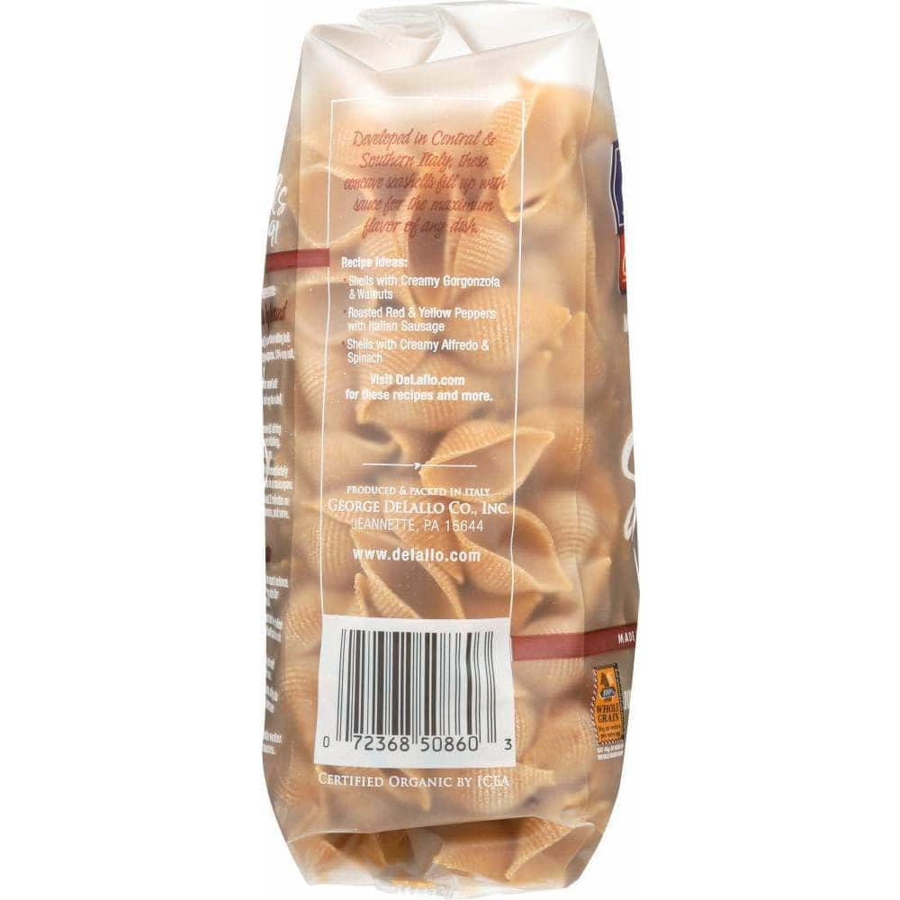 Delallo Delallo Pasta Whole Wheat Shell, 16 oz