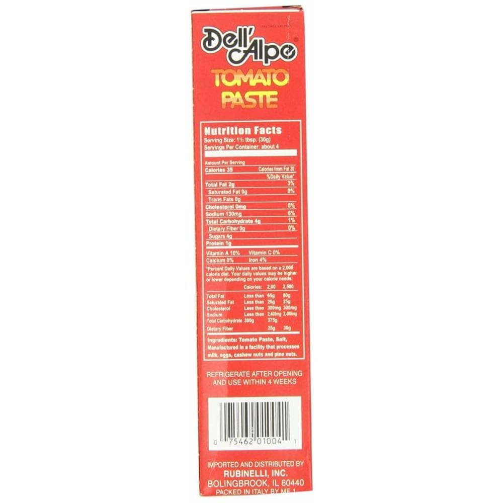 DELL ALPE Grocery > Cooking & Baking DELL ALPE: Tomato Paste Tube, 4.5 oz