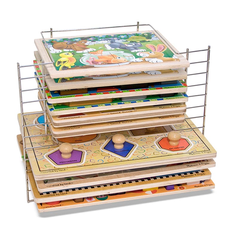 Deluxe Wire Puzzle Rack - Wooden Puzzles - Melissa & Doug