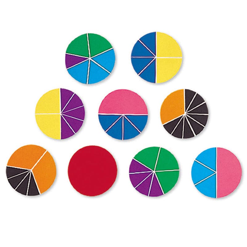 Delx Rainbow Fraction Circles 51/Pk (Pack of 6) - Fractions & Decimals - Learning Resources
