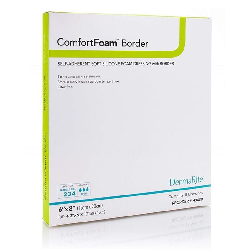 Dermarite Comfort Foam Border 6 X 8 Silicone Box of 5 - Item Detail - Dermarite