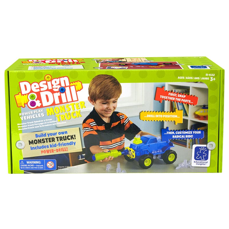 Design & Drill Power Play Vehicles Monster Truck - Vehicles - Learning Resources