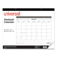 Desk Pad Calendar 22 X 17 White/black Sheets Black Binding Clear Corners 12-month (jan To Dec): 2023 - School Supplies - Universal®