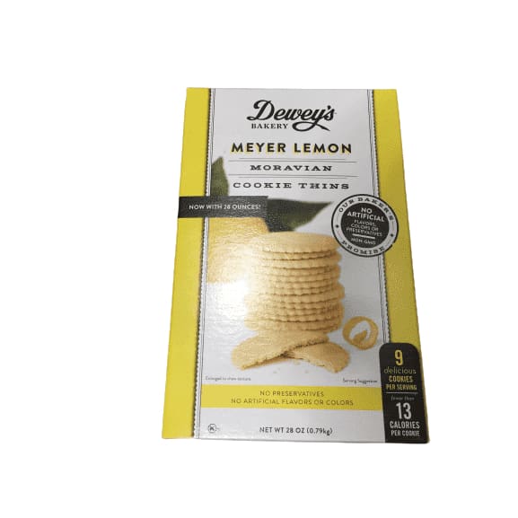 Dewey’s Bakery Meyer Lemon Moravian Cookie Thins 28 oz. - ShelHealth.Com