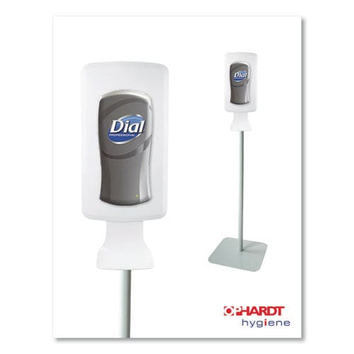 Dial Fit Touch Free Dispenser Floor Stand 15.7 X 15.7 X 58.3 White - Janitorial & Sanitation - Dial®